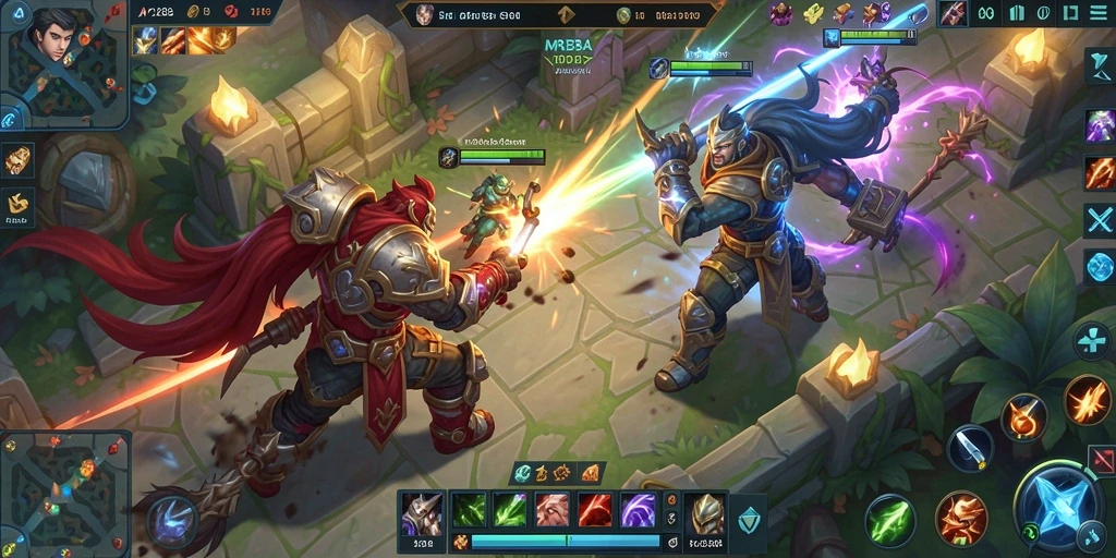 Gameplay seru API288 dalam bentrokan MOBA yang intens.