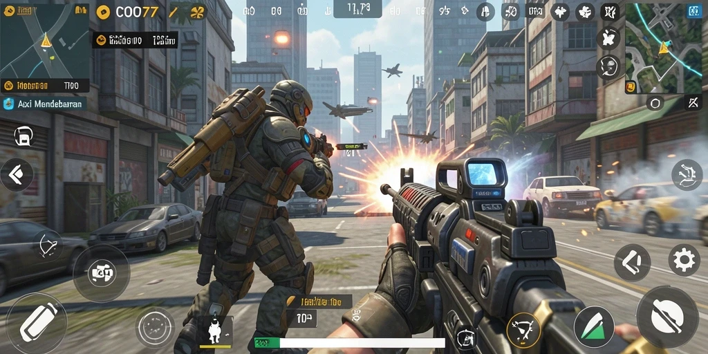 Tampilan gameplay seru dan mendebarkan di COO77.