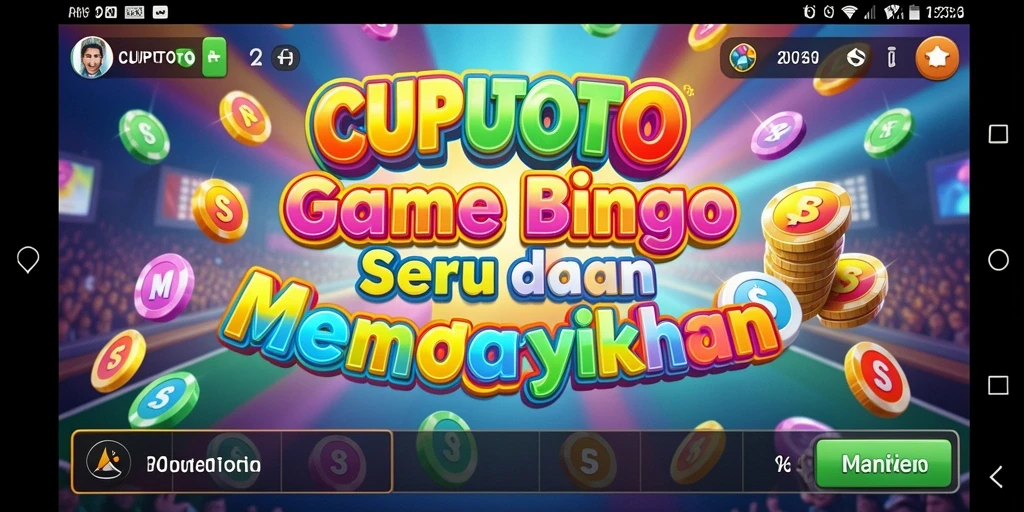 Screenshot game CUPUTOTO menampilkan gameplay Bingo yang seru.