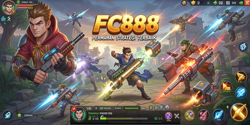 Screenshot gameplay FC888 menunjukkan aksi strategis yang mendebarkan.