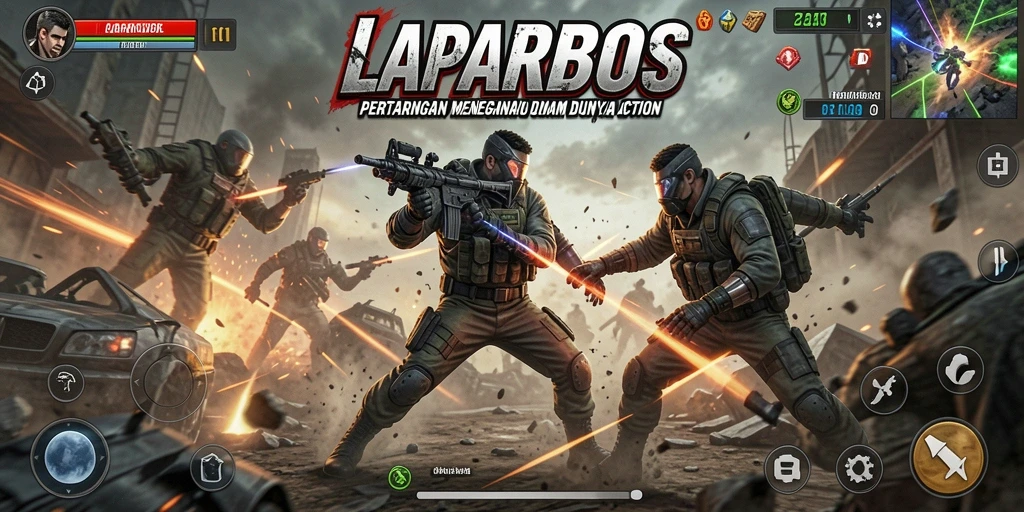 Tampilan gameplay yang menegangkan dan aksi seru di LAPARBOS.