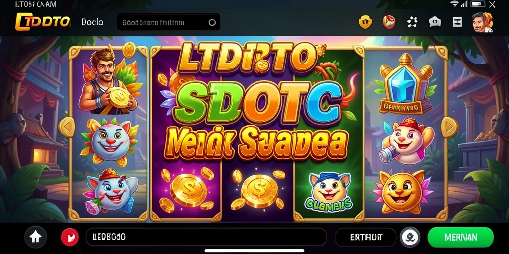 Tampilan gameplay slot menarik dari LTDTOTO yang penuh warna.