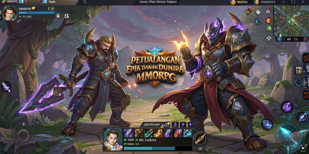 Tampilan menarik dari gameplay ORISTOTO di dalam dunia MMORPG.