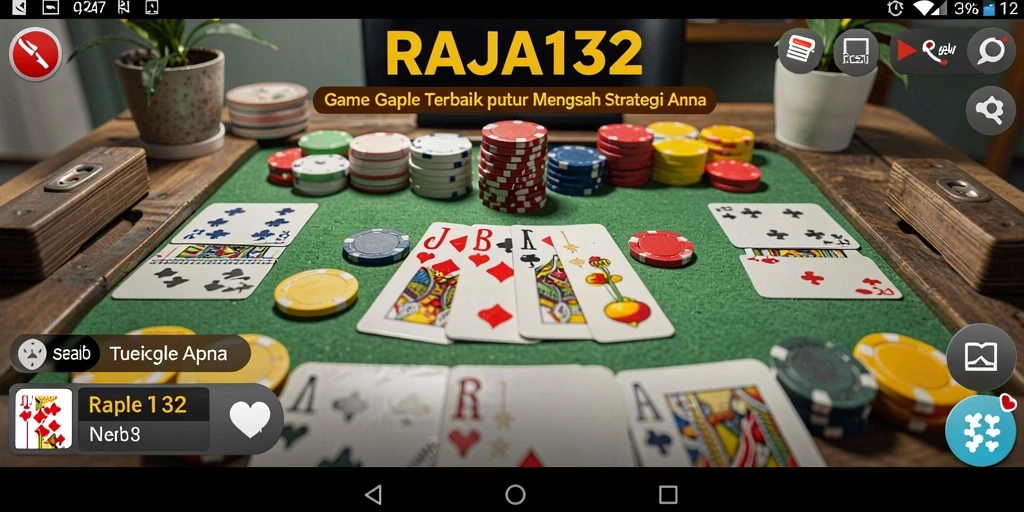 Screenshot gameplay RAJA132 yang menampilkan kartu Gaple.