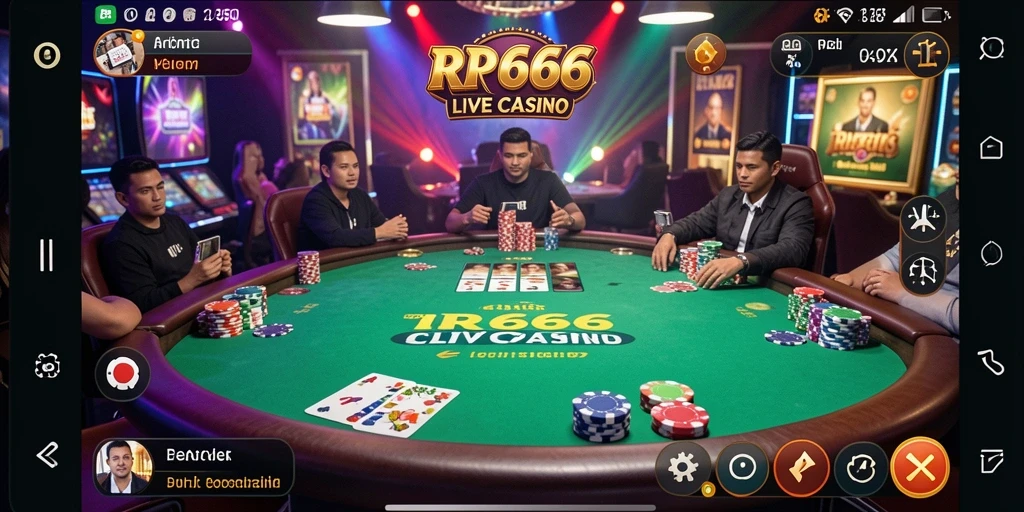 Tampilan gameplay menawan dari RR666 saat bermain Live Casino.