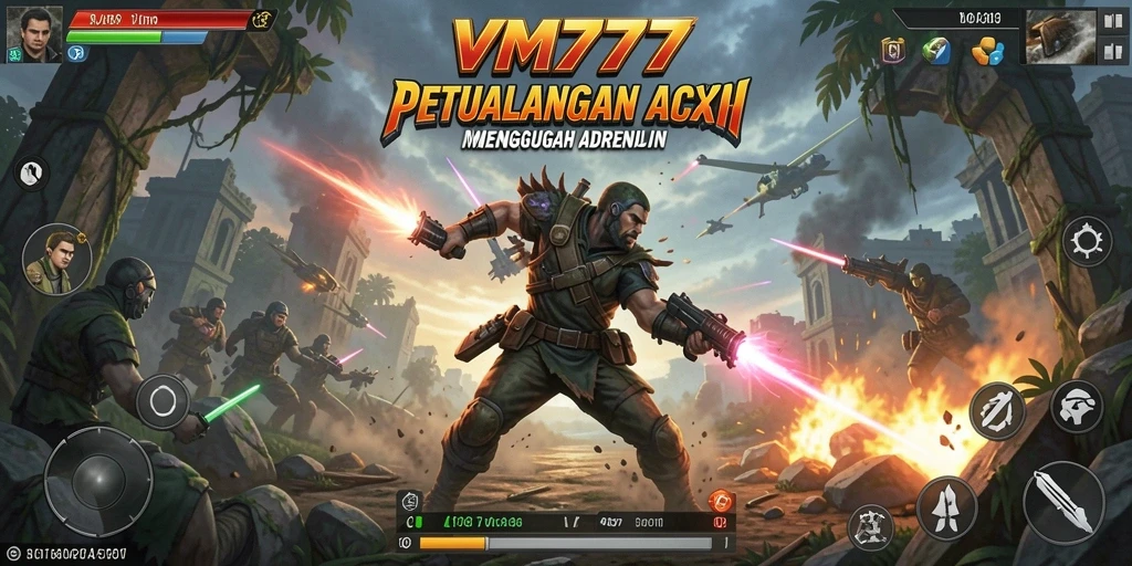 Tampilan aksi mendebarkan dalam gameplay VM777 yang penuh tantangan.